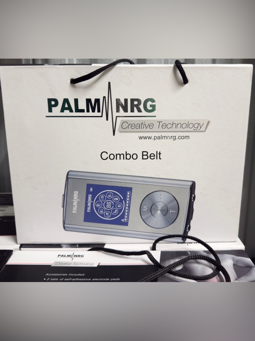 PalmNrg Combo Belt TENS EMS Therapy System Full Kit Device- NWT